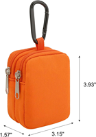 Mini porte-monnaie avec mousqueton, petite pochette organisatrice d'accessoires, porte-cartes, porte-clés, sac portefeuille pour femmes et hommes