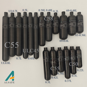 Alsafe Hot Bán Frosted 0.3L 0.48L 0.58l 0.7L Sợi Carbon Xi Lanh 700cc Sợi Carbon Chai Tank 300bar 4500psi - Product Image 6