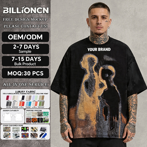 T-shirts basiques pour hommes avec logo personnalisé, impression DTG par transfert thermique, 100% coton, streetwear, manches courtes, pour hommes - Product Image 1