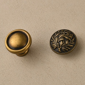 Penarik laci lubang tunggal-pegangan cincin hitam & putih gaya antik Tiongkok untuk lemari minimalis Modern & lemari - Product Image 1