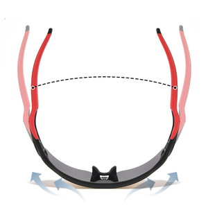 <span class=keywords><strong>Gafas</strong></span> Deportivas Universales de <span class=keywords><strong>Ciclismo</strong></span> de Material TR90 para Exteriores con Protección Antiluz Azul, Anti-Ultravioleta y <span class=keywords><strong>Antivaho</strong></span> en Verde/Blanco/Rojo - Product Image 2