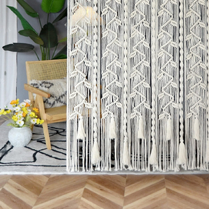 2025 nouveau rideau mural de cantonnière de fenêtre de bord de coton tissé à la main pour l'événement de mariage d'hôtel - Product Image 3