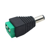 2.1X5.5mm 2 broches prise d'alimentation cc connecteur adaptateur jack 12V mâle alimentation cc avec 5A courant nominal contacts en cuivre et boîtier ABS