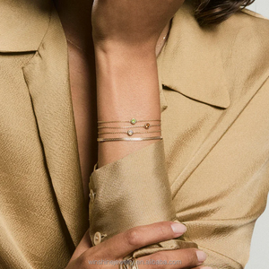 Pulseras <span class=keywords><strong>de</strong></span> Oro Real <span class=keywords><strong>de</strong></span> 14K con Dijes <span class=keywords><strong>de</strong></span> Piedras <span class=keywords><strong>de</strong></span> Nacimiento, Diseño Personalizado DIY para Mujer, con Diamantes, Esmeraldas y Zafiros <span class=keywords><strong>de</strong></span> 3mm, 6-7 Pulgadas - Product Image 6