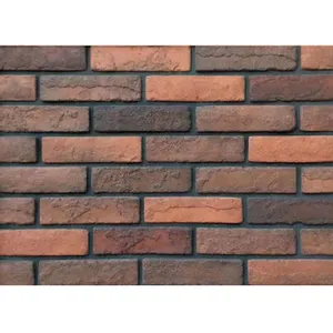 Exterior Natural Stone Tile Solid Surface Artificial Faux Brick Cladding Facade Stone Wall Panel CE Certified Hotel House Use