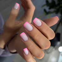 Nouvel arrivage Faux ongles de haute qualité Carré court Réutilisable Press on Private Label Artificiel
