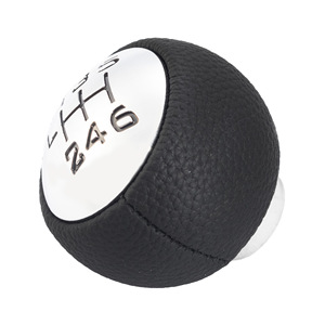 Pomo de Palanca de Cambios de Cuero para Peugeot 307 y Citroën, 5 y 6 Velocidades, Ergonómico, Repuesto - Product Image 3