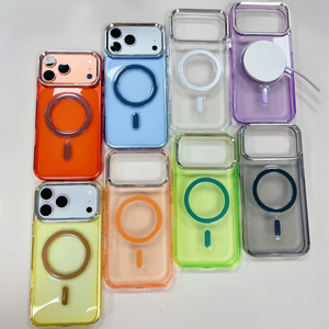 เคสโทรศัพท์ Senyork Factory แบบใส ป้องกันรอยนิ้วมือ กันกระแทก ผลิตจาก TPU นิ่ม รองรับการชาร์จไร้สายแบบแม่เหล็ก สีสันสดใส ขายส่ง - Product Image 1