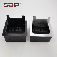 145*130 cepillo de aluminio Power Grommet debajo del escritorio Metal oculto salida multifuncional Oficina enchufes de mesa empotrados
