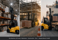 Forklift Listrik Industri 1.5Ton 2Ton 3Ton 3.5Ton 5Ton Baterai Lithium CE ISO 60V Motor AC Counterbalance Tinggi Angkat 3m 6m