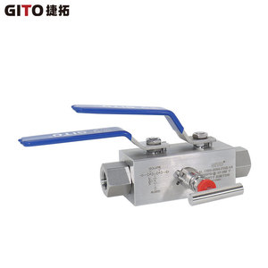 Válvula de Bola Doble DBB de Acero Inoxidable 316 de Alta Presión, Válvula de Bola Flotante Soldada, Conexión Roscada, Válvula Reductora de Presión - Product Image 1
