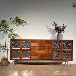 <span class=keywords><strong>Buffet</strong></span> de luxe vintage en bois de frêne - Tiroirs à portes shaker, grande capacité et montage facile pour le salon - Product Image 4