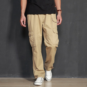 Nuovi pantaloni da uomo Oversize <span class=keywords><strong>Cargo</strong></span> da esterno in cotone da uomo <span class=keywords><strong>6</strong></span> Multi tasche <span class=keywords><strong>Cargo</strong></span> pantalone largo personalizzato - Product Image 2