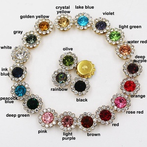 คริสตัลรูปดอกทานตะวันแบบขายส่งสำหรับตกแต่งรองเท้า - Product Image 2