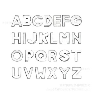 ตัวอักษรคริสตัล A-Z อุปกรณ์ตกแต่งสัตว์เลี้ยง เครื่องประดับผม จี้ตัวอักษรแบบกำหนดเองสำหรับปลอกคอสุนัข - Product Image 3