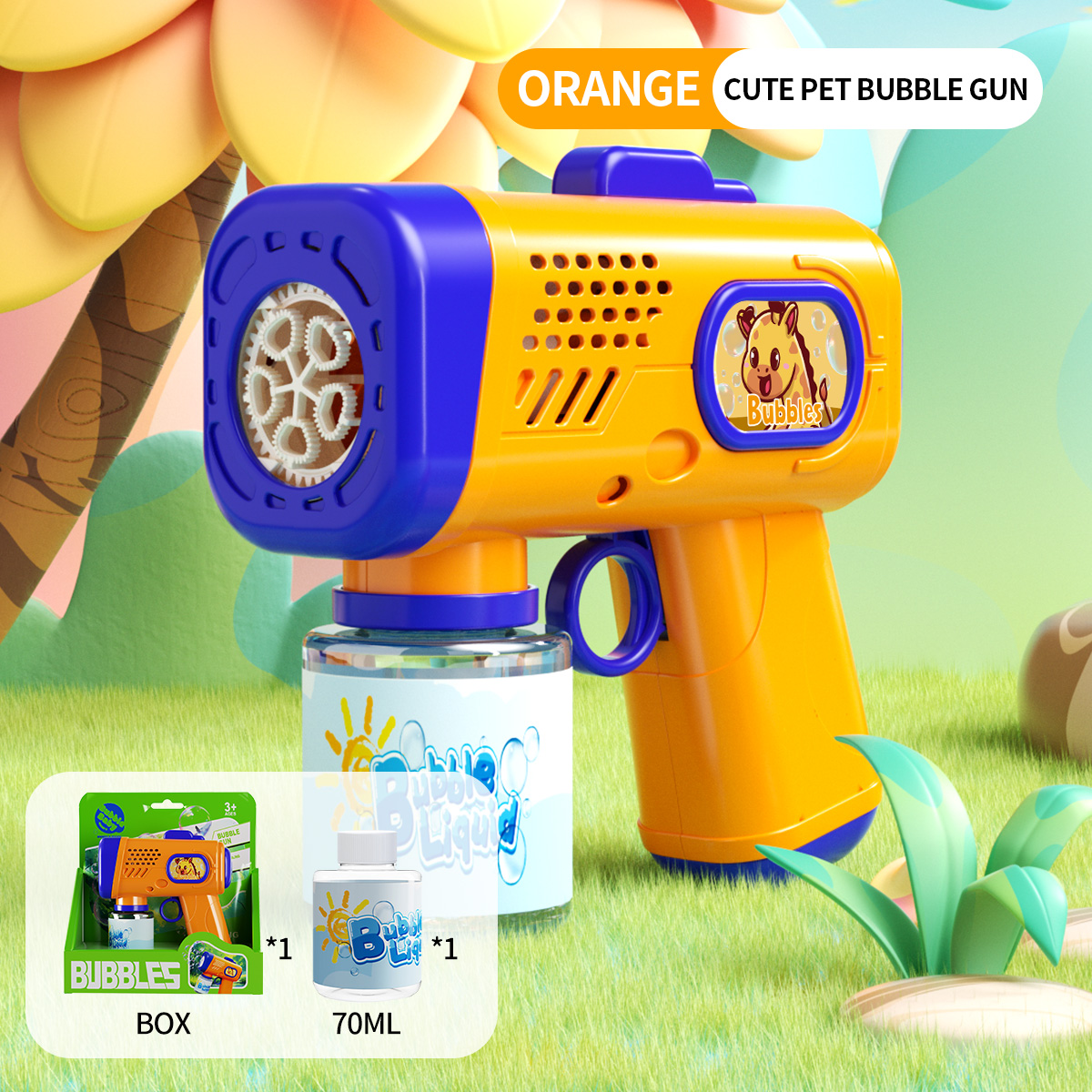 BE-003 Orange+70ml eau-Boîte présentoir
