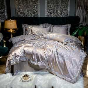 Juego de Ropa de Cama de Cuatro Piezas de Jacquard de Algodón 100% Puro de Lujo. Sábanas y Fundas de Almohada Suaves y Transpirables. Adecuado para Familias. - Product Image 2