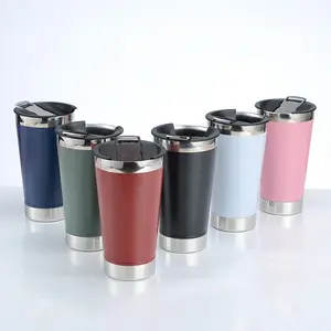 473ml Cold Beer Cups With Bottle Opener Lid Thermos Water Coffee