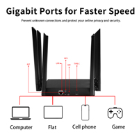 Routeur modem WiFi 6 4G/5G AYS AYS-CPE-8953 Mini USB avec transmission 300 Mbps, 4 antennes, emplacement pour carte