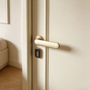 Puerta de Madera Compuesta Lacada Blanca, Arco <span class=keywords><strong>Elegante</strong></span>, Impermeable, para Dormitorio, Villa, Apartamento, Puertas de Una Hoja - Product Image 6