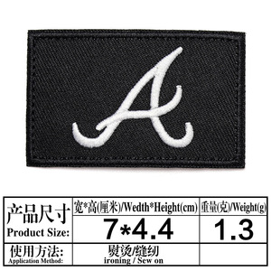 Parches Bordados <span class=keywords><strong>de</strong></span> Alta Densidad <span class=keywords><strong>de</strong></span> <span class=keywords><strong>los</strong></span> <span class=keywords><strong>Atlanta</strong></span> Braves, para Coser o Planchar en Chaquetas, Uniformes, Decoración, Diseño - Product Image 3