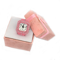 Vente chaude Doigt Analogique Élastique Mini Vintage Quartz Bracelet Élastique Stretch Anneau Montre