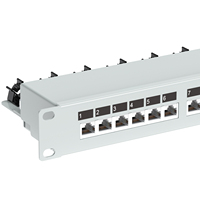 Panneau de brassage FTP non câblé 1U en acier, 6 ou 12 ports RJ45 modulaires, haute qualité, pour câbles réseau Cat5e, Cat6, Cat6A