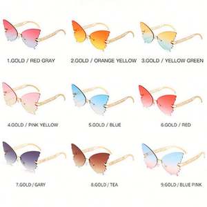 Gafas de Sol de Moda al por Mayor, Gafas de Sol de Lujo Extra Grandes Estilo Steampunk con Montura de Mariposa y Lentes Degradadas para Mujer - Product Image 4