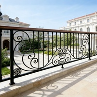 Rampe d'escalier en fer, garde-corps en bois massif, auto-décoratif, simple et moderne, pour intérieur, balcon, baie vitrée, grenier, clôture, fixation au sol