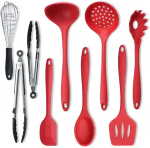 USSE resistente ao calor seguro e durável Turner Tongs resistente a manchas Espátula Colher para panelas antiaderente Silicone Cozinhar Ferramentas