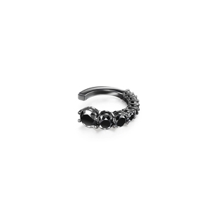 LOZRUNVE Hip Hop <span class=keywords><strong>925</strong></span> in <span class=keywords><strong>argento</strong></span> Sterling pieno oro Shinning Top diamante CZ orecchino - Product Image 4