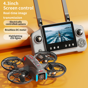 Obstacle Avoidance New AE21 Max 4.3” Brushless Drone with Screen Optical Flow Hover 4-Side 90° ESC Dual <b>Camera</b> RC Quadcopter - Product Image 3