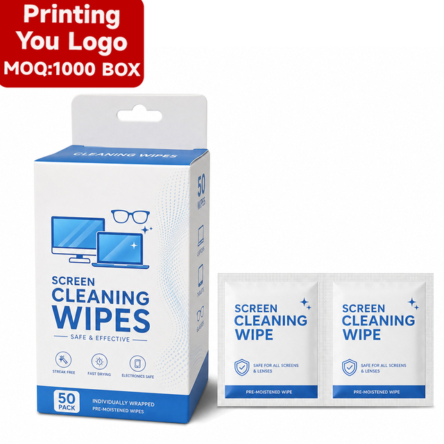 Anti Fog Wet Strength Paper Cleaning Wipes With Custom Logo for Eyeglasses Screen Lens Camera Customized Size Wholesale