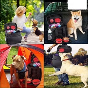 ชุดอุปกรณ์เดินทางสำหรับสุนัข BSCI Factory Dog 5 ชิ้น พร้อมสายสะพายไหล่ 2 ช่องใส่อาหารสัตว์เลี้ยง - Product Image 2