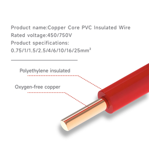 25mm lõi đơn rắn/bị mắc kẹt PVC cách điện 99.9% tinh khiết dây đồng 220V đánh giá điện trên không CE cho yumeng thương hiệu - Product Image 5
