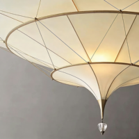 Lustre en métal de style exotique d'Asie du Sud-Est avec LED, taille moyenne, pour chambre à coucher, salon, hôtel, bureau