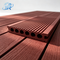 Planche de terrasse WPC 140x25mm, grain de bois embossé 3D, revêtement de sol composite extérieur pour patio, terrasse, jardin