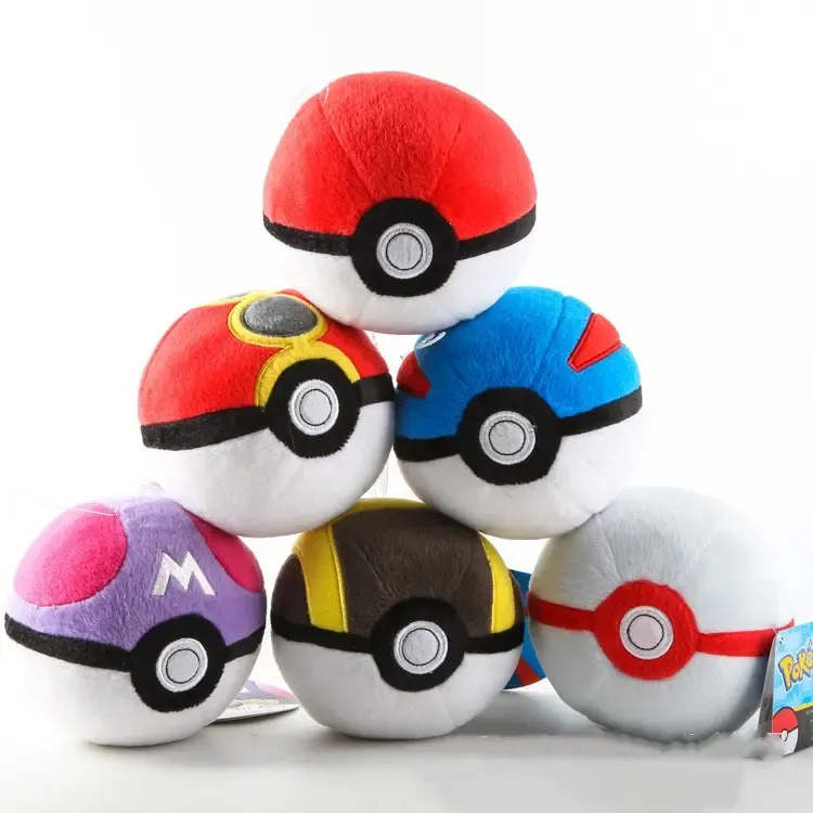 CPC 5 Zoll gefüllte Pokeball Plüschpuppe Poke Plush Ball Tasche Monster Plüsch Werbespiele Anime Pokemoned Plüsch Meisterball