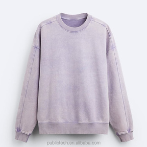 Usine couleur personnalisée Dye Sunshine sweat-shirt pour hommes 100% coton sweat-shirt imprimé de couleur unie personnalisé - Product Image 1