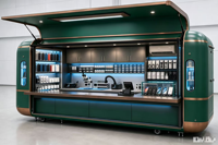 Kiosque de réparation de téléphones portables |   Kiosque alimentaire mobile personnalisé, remorque de réparation de téléphones portables avec poste de travail climatisé