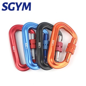 Heavy Duty 12KN Aluminium Alloy Carabiner Clip D-Ring Snap Hook Clip Tool Carrier Carabiner