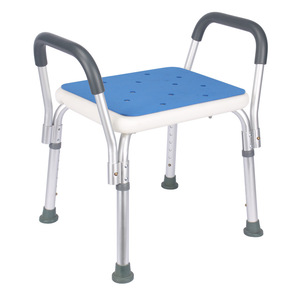 Chaise de douche en alliage d'aluminium avec accoudoirs, hauteur réglable, pour personnes âgées, handicapées, femmes enceintes, sécurité dans la salle de bain - Product Image 5