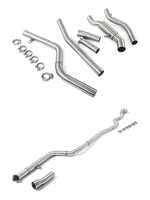Silencieux arrière simple OEM+ brossé et poli, style canon, sans soupape, montage direct pour BMW M240i G42 B58 3.0T