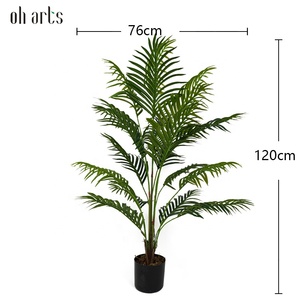 Oh Arts Fabricante Venta directa Moda Interior Árboles artificiales Hawaii Palmera 120 cm en Black Pot Green para Home Hotel - Product Image 3