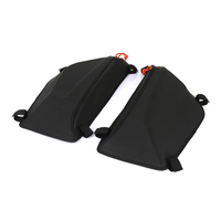 Sac de rangement pour portes avant X3 UTV pour Can Am Maverick X3 Maverick X3 MAX R RR 4x4 XMR XDS 2017+ Gris/Points de couture rouges