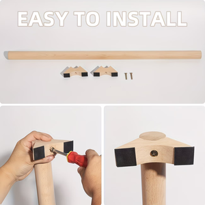 Planche d'équilibre en bois massif de hêtre pour la maison, les entraînements de renforcement musculaire et la formation à la stabilité, 3 en 1 - Product Image 3
