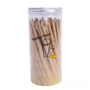 Customized natural roll paper organic cone smoking roll paper unbleached <b>brown</b> smoking roll paper <b>tape</b> M filter - Product Image 3