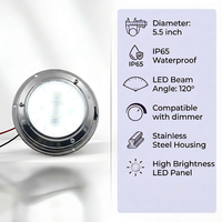 Plafonnier en acier inoxydable pour bateau, lampe de cabine 12V 24V, lampes dôme pour yacht