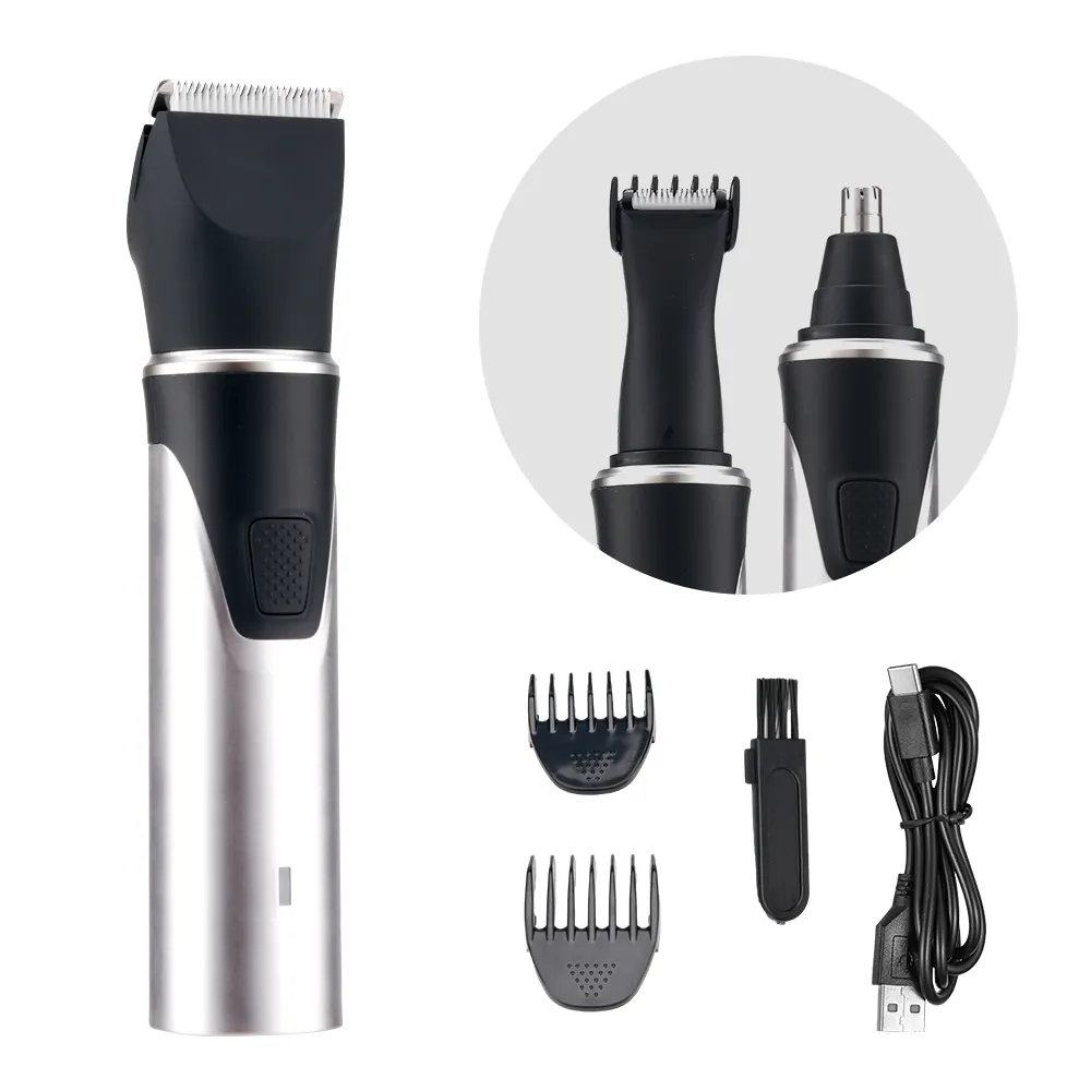 Nuovo Design Pritech a buon mercato 3-in-1 basculante barba naso Trimmer multifunzione lavabile tagliacapelli per uomo