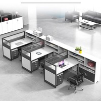 Nouvel ensemble de chaises de bureau modernes en bois 2026 avec cloison, design portable et librement combinable à deux places pour poste de travail 4/6 personnes
